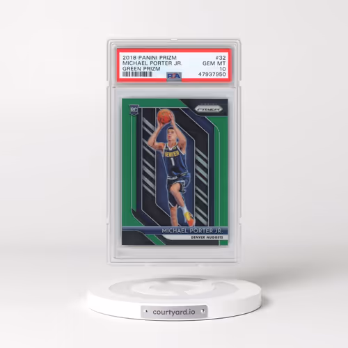 2018 Panini Prizm #32 Michael Porter Jr. - Green Prizm (PSA 10 GEM MINT)