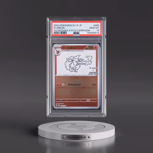 2023 Pokémon SV-P Promo #065 Flareon - YU Nagaba X Pokemon Card Game Campaign (PSA 10 GEM MINT)