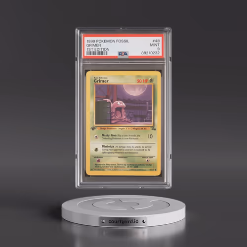 1999 Pokémon Fossil #48 Grimer - 1st Edition (PSA 9 MINT)