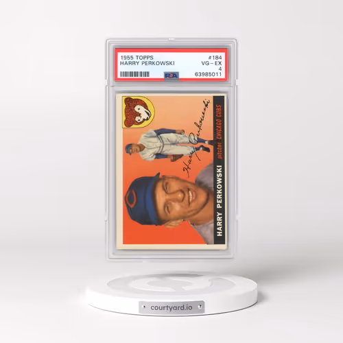1955 Topps #184 Harry Perkowski (PSA 4 VG-EX)
