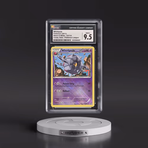 2011 Black & White #53/114 Whirlipede - Crosshatch Holo (Cross. Holo) Pokémon League (CGC 9.5 MINT+)