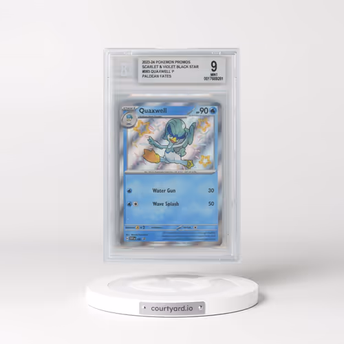2023 Pokémon Scarlet and Violet Black Star Promos #083 Quaxwell P/(Paldean Fates Quaquaval EX Premiu