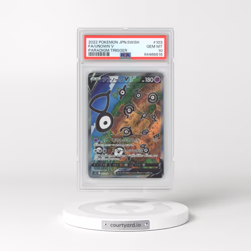 2022 Pokémon Sword & Shield Paradigm Trigger #103 Unown V - Holo Full Art (PSA 10 GEM MINT)