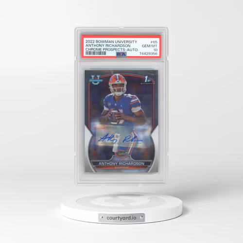 2022 Bowman University Chrome Prospects #65 Anthony Richardson - Autograph (PSA 10 GEM MINT)