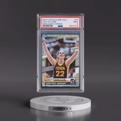 2024 Panini Caitlin Clark Collection Highlights #H9 Caitlin Clark - Vortex (PSA 9 MINT)