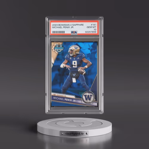 2023 Bowman University Chrome Sapphire #141 Michael Penix Jr. (PSA 10 GEM MINT)