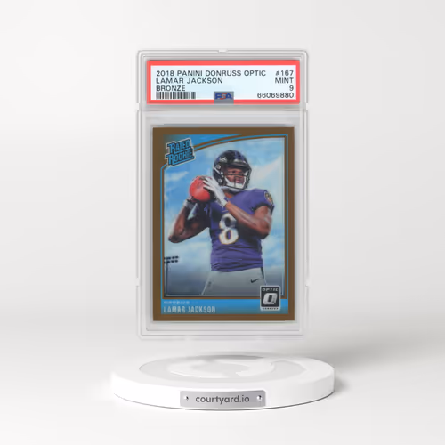 2018 Panini Donruss Optic #167 Lamar Jackson - Bronze (PSA 9 MINT)
