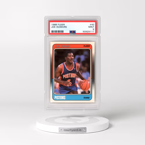 1988 Fleer #40 Joe Dumars (PSA 9 MINT)