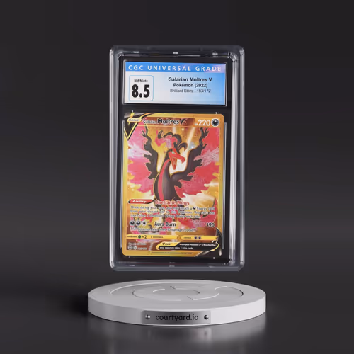 2022 Brilliant Stars #183/172 Galarian Moltres V - Secret Rare Holo (CGC 8.5 NM-MT+)