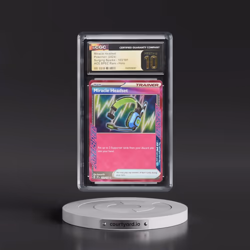 2024 Surging Sparks - SSP EN #183/191 Miracle Headset - ACE SPEC Rare Holo (CGC 10 PRISTINE)