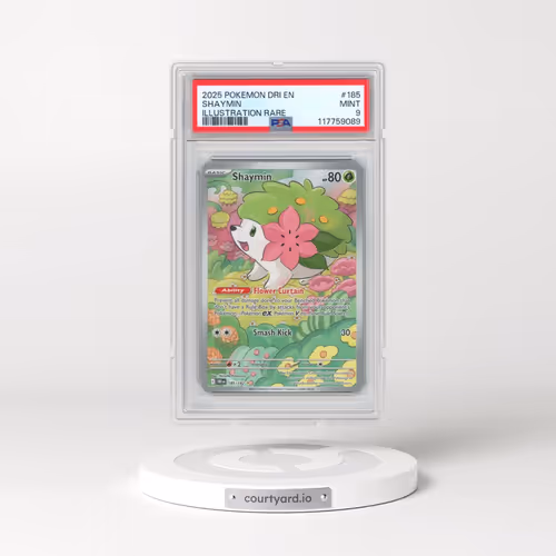 2025 Pokémon Dri EN-Destined Rivals #185 Shaymin - Illustration Rare (PSA 9 MINT)