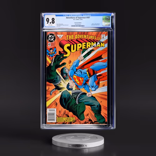 Adventures of Superman #497 CGC 9.8 White Pages (DC Comics, 12/92) - Newsstand Edition