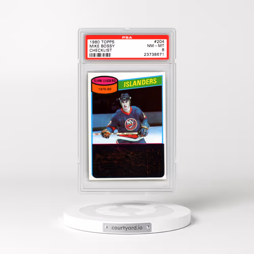 1980 Topps #204 Mike Bossy - Checklist (PSA 8 NM-MT)