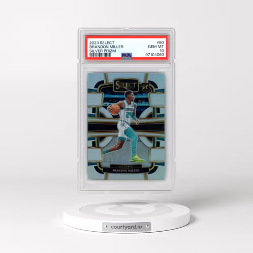 2023 Panini Select #80 Brandon Miller - Silver Prizm (PSA 10 GEM MINT)