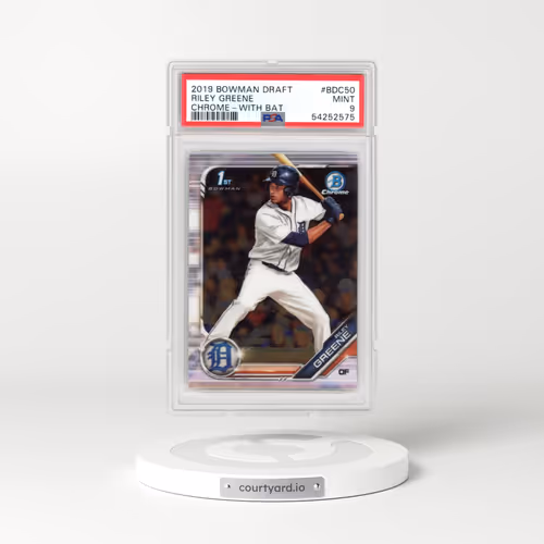2019 Bowman Draft #BDC50 Riley Greene - Chrome-With Bat (PSA 9 MINT)