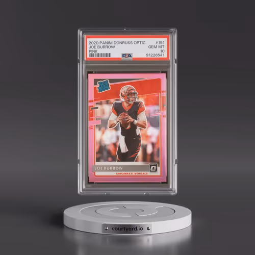 2020 Panini Donruss Optic #151 Joe Burrow - Pink (PSA 10 GEM MINT)