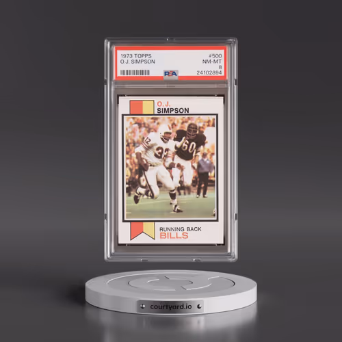1973 Topps #500 O.J. Simpson (PSA 8 NM-MT)