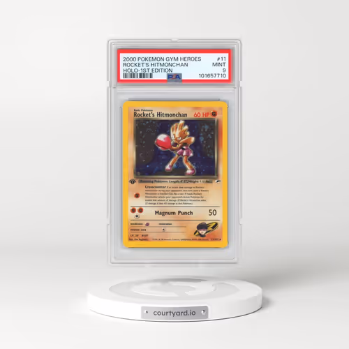 2000 Pokémon Gym Heroes #11 Rocket's Hitmonchan - 1st Edition Holo (PSA 9 MINT)