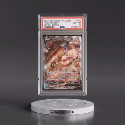 2021 Pokémon Sword & Shield Eevee Heroes #073 Flareon V - Holo Full Art (PSA 10 GEM MINT)