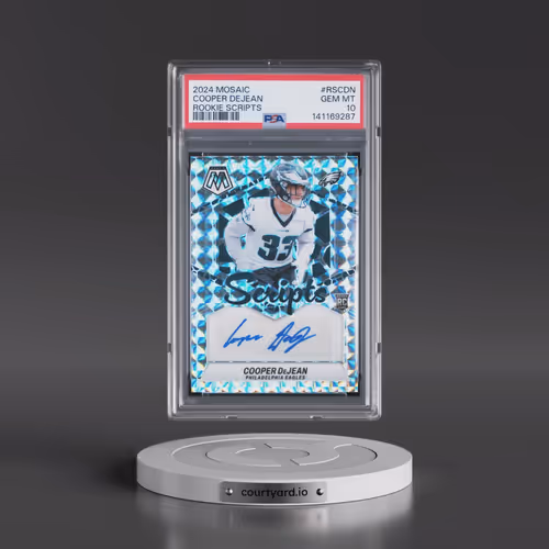 2024 Panini Mosaic Rookie Scripts #RSCDN Cooper Dejean (PSA 10 GEM MINT)