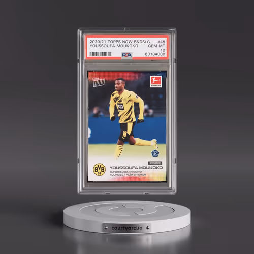 2020 Topps Now Bundesliga #45 Youssoufa Moukoko (PSA 10 GEM MINT)