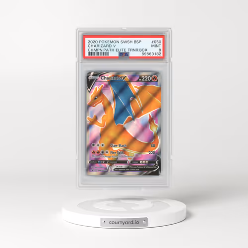 2020 Pokémon Swsh Black Star Promo #050 Charizard V - Holo Champion's Path Elite Trainer Box (PSA 9 MINT)