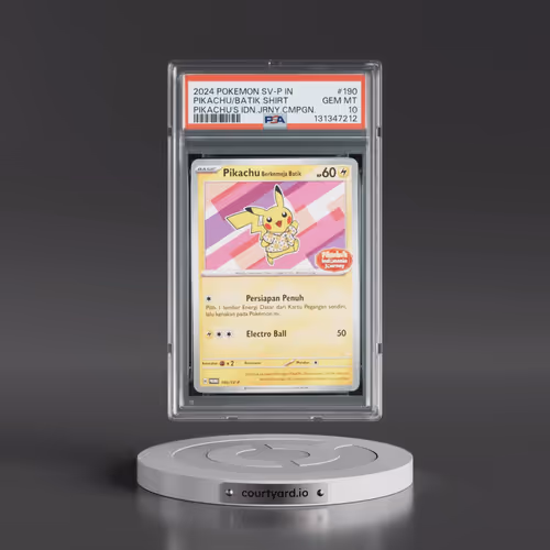 2024 Pokémon SV-P Promo #190 Pikachu in Batik Shirt - Pikachu's Indonesia Journey Campaign (PSA 10 G