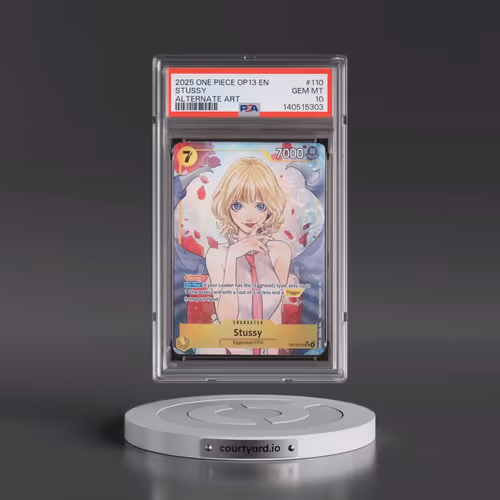 2025 One Piece OP13-Carrying on His Will #110 Stussy - Alternate Art (PSA 10 GEM MINT)