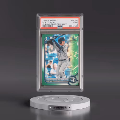 2022 Bowman Chrome Prospects #BCP10 Curtis Mead - Green Refractor (PSA 9 MINT)