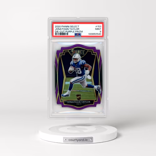 2020 Panini Select #153 Jonathan Taylor - Die-Cut Purple Prizm (PSA 9 MINT)