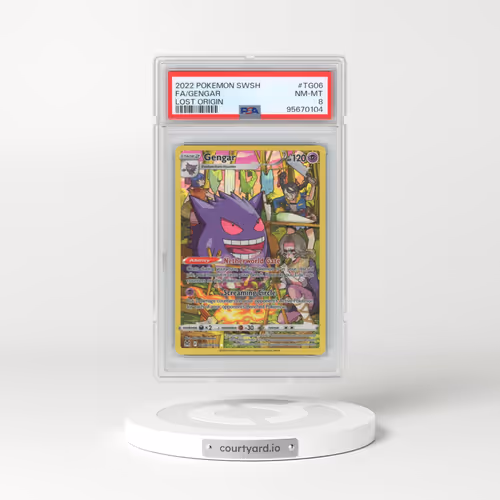 2022 Pokémon Sword & Shield Lost Origin #TG06 Gengar - Full Art (PSA 8 NM-MT)