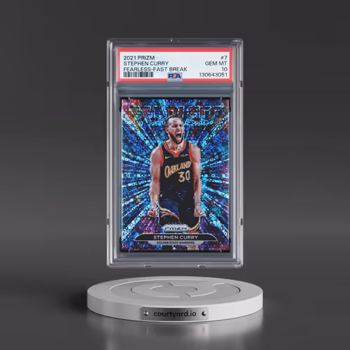2021 Panini Prizm Fearless #7 Stephen Curry - Fast Break (PSA 10 GEM MINT)