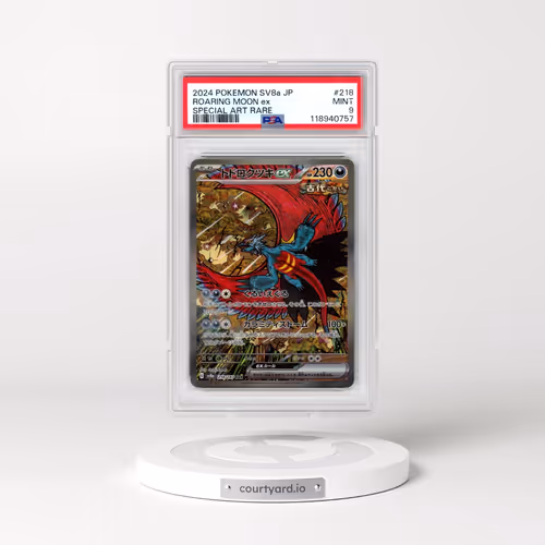 2024 Pokémon Sv8a-Terastal Fest EX #218 Roaring Moon EX - Holo Special Art Rare (PSA 9 MINT)