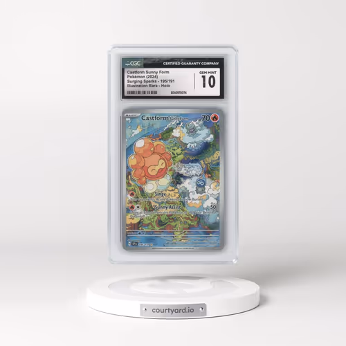 2024 Surging Sparks - SSP EN #195/191 Castform Sunny Form - Illustration Rare Holo (CGC 10 GEM MINT)