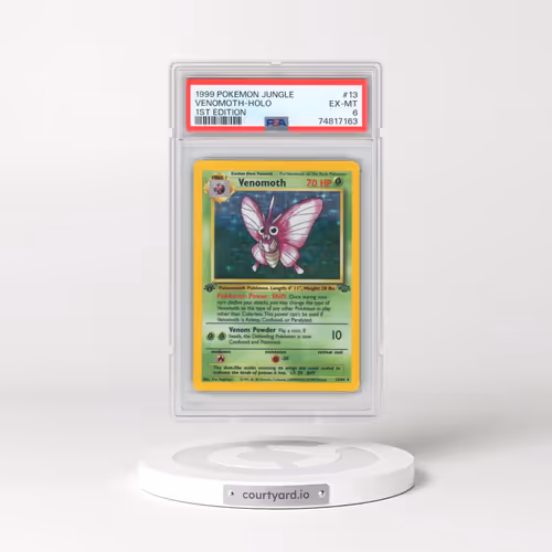 1999 Pokémon Jungle #13 Venomoth - 1st Edition Holo (PSA 6 EX-MT)