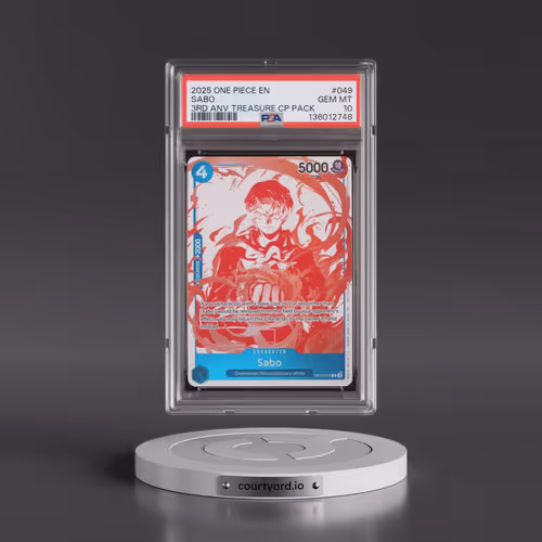 2025 One Piece 3rd Anniversary! One Piece Card Treasure Campaign Pack #049 Sabo (PSA 10 GEM MINT)