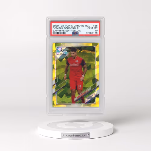 2020 Topps Chrome UEFA Champions League Sapphire Edition #26 Dominik Szoboszlai - Yellow (PSA 10 GEM