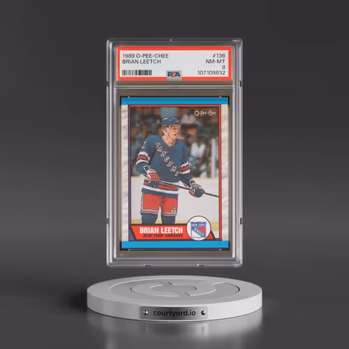 1989 O-Pee-Chee #136 Brian Leetch (PSA 8 NM-MT)