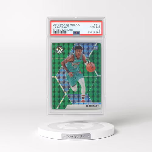 2019 Panini Mosaic #219 Ja Morant - Green Mosaic (PSA 10 GEM MINT)