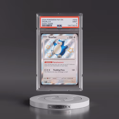 2024 Pokémon Paf EN-Paldean Fates #202 Snorlax - Shiny Rare (PSA 9 MINT)
