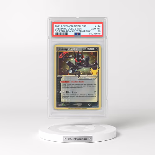 2021 Pokémon Swsh Black Star Promo #144 Greninja-Gold Star - Celebrations Elite Trainer Box (PSA 10 GEM MINT)
