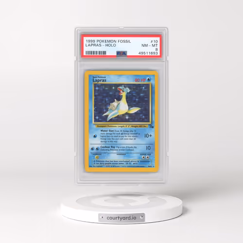 1999 Pokémon Fossil #10 Lapras - Holo (PSA 8 NM-MT)