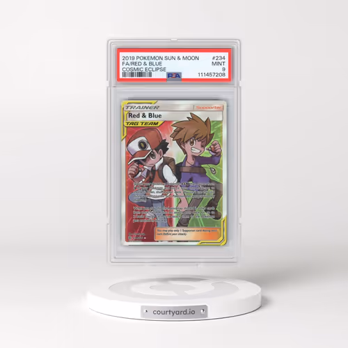 2019 Pokémon Sun & Moon Cosmic Eclipse #234 Red & Blue - Full Art (PSA 9 MINT)