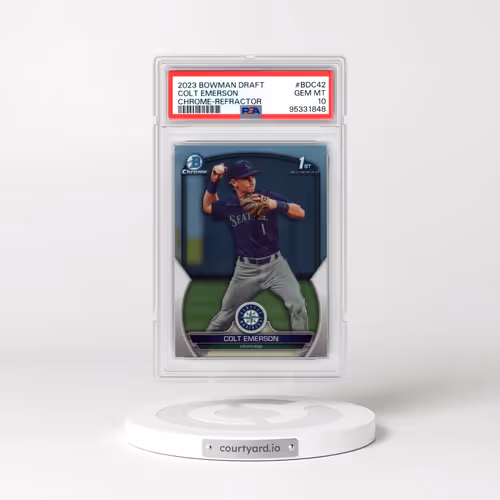 2023 Bowman Draft #BDC42 Colt Emerson - Chrome-Refractor (PSA 10 GEM MINT)