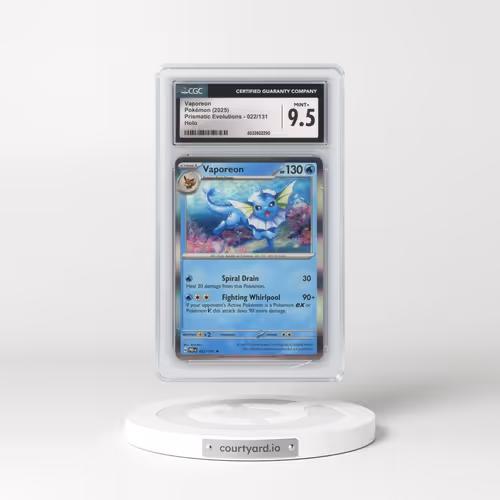 2025 Prismatic Evolutions - PRE EN #022/131 Vaporeon - Holo (CGC 9.5 MINT+)