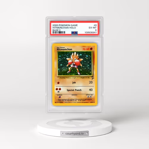 2000 Pokémon Game Base II #8 Hitmonchan - Holo (PSA 6 EX-MT)