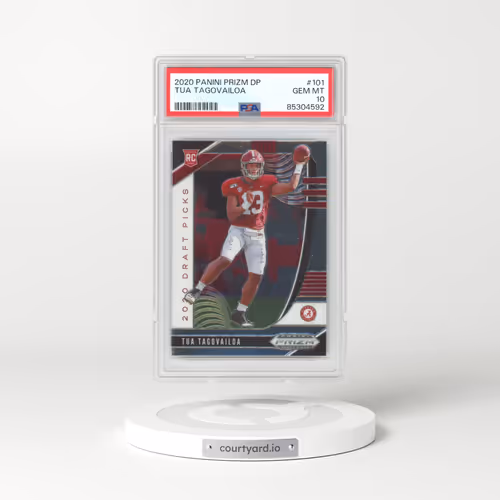 2020 Panini Prizm Draft Picks #101 Tua Tagovailoa (PSA 10 GEM MINT)