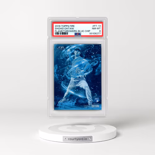 2018 Topps Fire Flamethrowers #FT-13 Shohei Ohtani - Blue Chip (PSA 8 NM-MT)