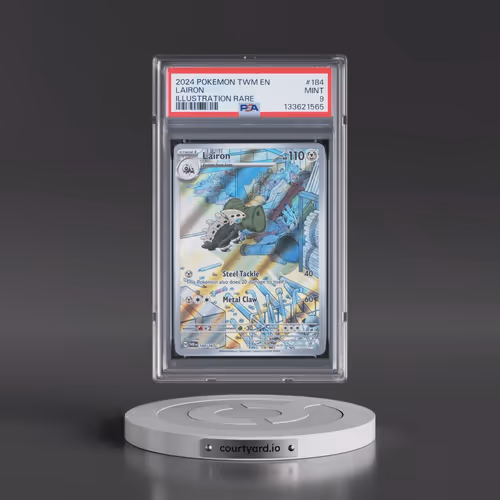 2024 Pokémon Twm EN-Twilight Masquerade #184 Lairon - Illustration Rare (PSA 9 MINT)