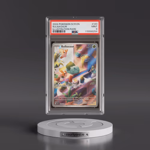 2024 Pokémon Scr EN-Stellar Crown #143 Bulbasaur - Illustration Rare (PSA 9 MINT)